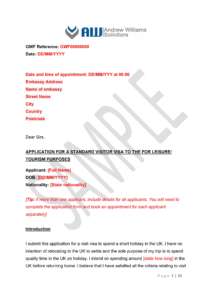 uk visa cover letter 2022